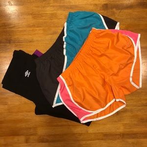 Workout pants and shorts